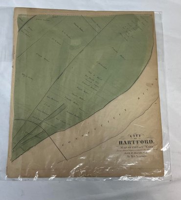 Antique City Of Harford, Connecticut Map From Actual Surveys Under Seth E. Marsh By H.g. Loomis - Photo 2