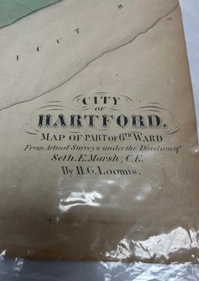 Antique City Of Harford, Connecticut Map From Actual Surveys Under Seth E. Marsh By H.g. Loomis