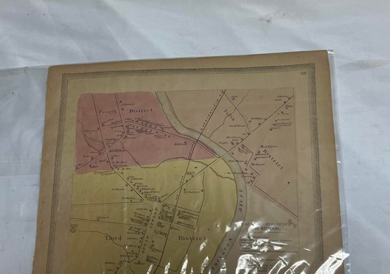 Antique Windsor, Connecticut Town Map With Business Reference - Photo 4