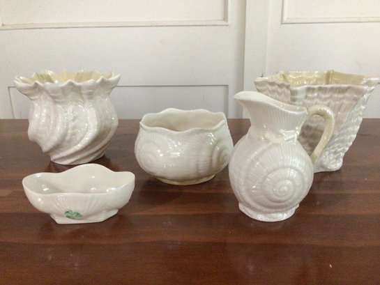 Belleek Irish Porcelain Lot #3 Neptune Shell Pattern