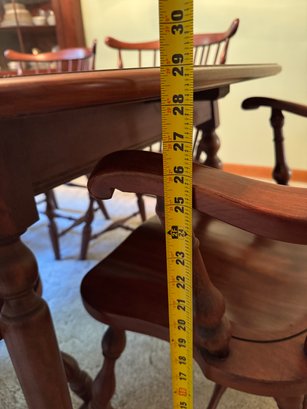 Pennsylvania House Dining Table And Six Chairs - No Additional Leaves Have Been Located