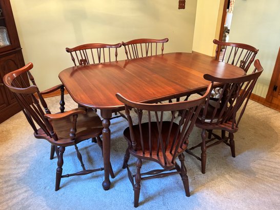 Pennsylvania House Dining Table And Six Chairs - No Additional Leaves Have Been Located - Photo 2