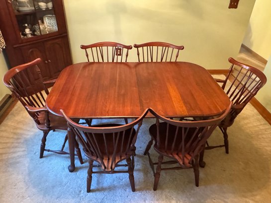 Pennsylvania House Dining Table And Six Chairs - No Additional Leaves Have Been Located - Photo 3