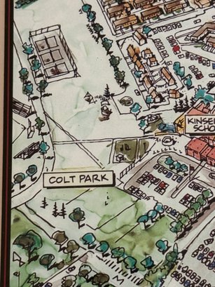 Matted And Framed Poster Of Hartford, CT Signed By Artist Phil Lohman - Photo 6