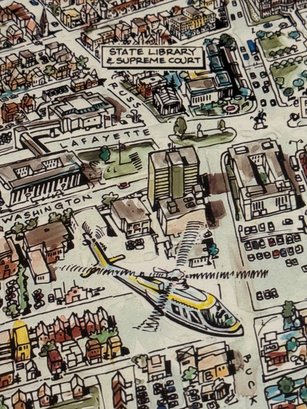 Matted And Framed Poster Of Hartford, CT Signed By Artist Phil Lohman - Photo 7