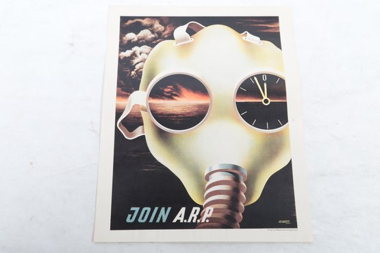 Original Fortune Magazine Poster By Giusti, World War Two