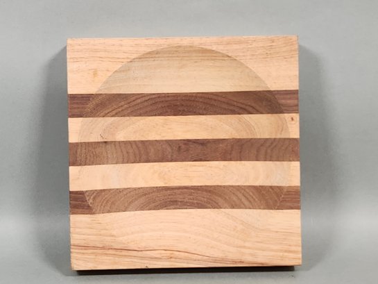 Striped Wooden Cutting Board With Alaska Chopper - Photo 3
