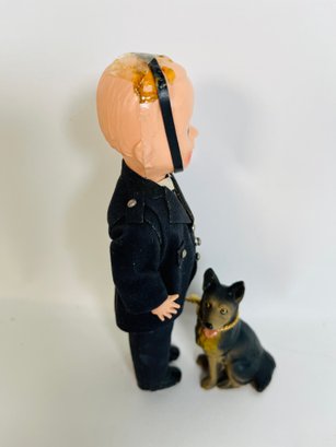 Vintage Uniformed Doll With German Shepherd Dog, Circa 1950s - Photo 6